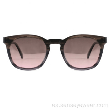 Gafas de sol polarizadas de acetato de bisel personalizado de moda